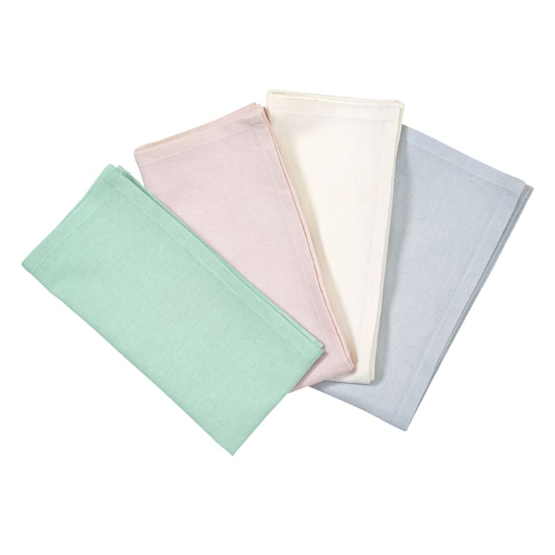 Set of 4 Multi-Pastel Cotton Napkins | At Home