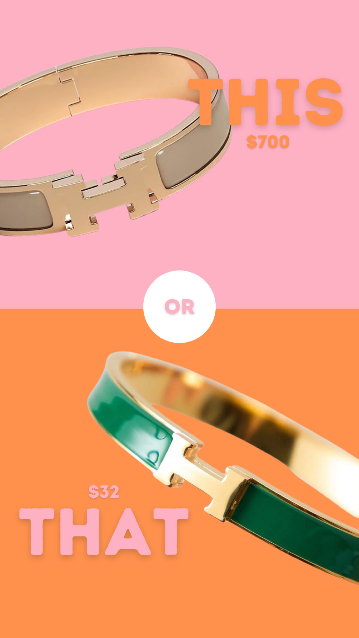 This or That Hermes Clic H bracelet… 

#LTKStyleTip #LTKFindsUnder50
