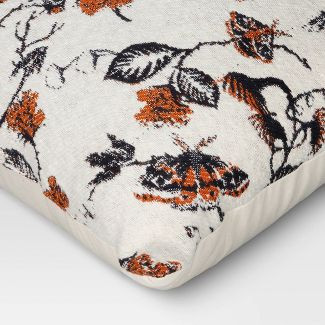 Halloween Botanical Woven Cotton Square Halloween Throw Pillow - Threshold™ | Target
