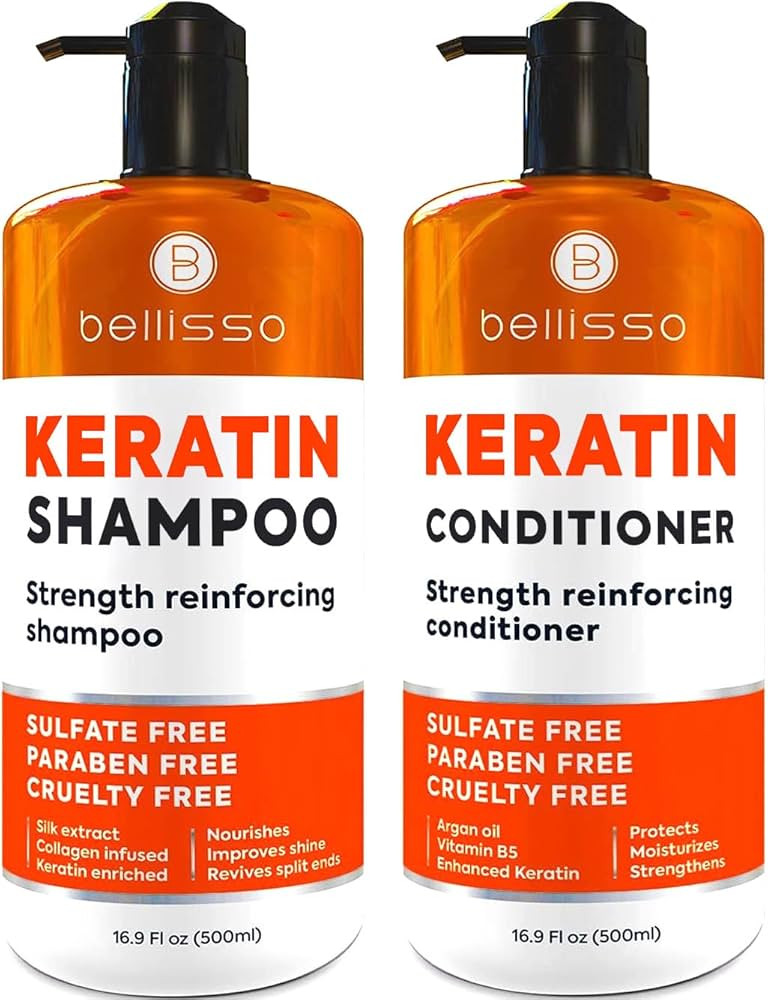 Keratin Shampoo and Conditioner Set - Sulfate Free and Paraben Free - Salon Thickening Treatment ... | Amazon (US)