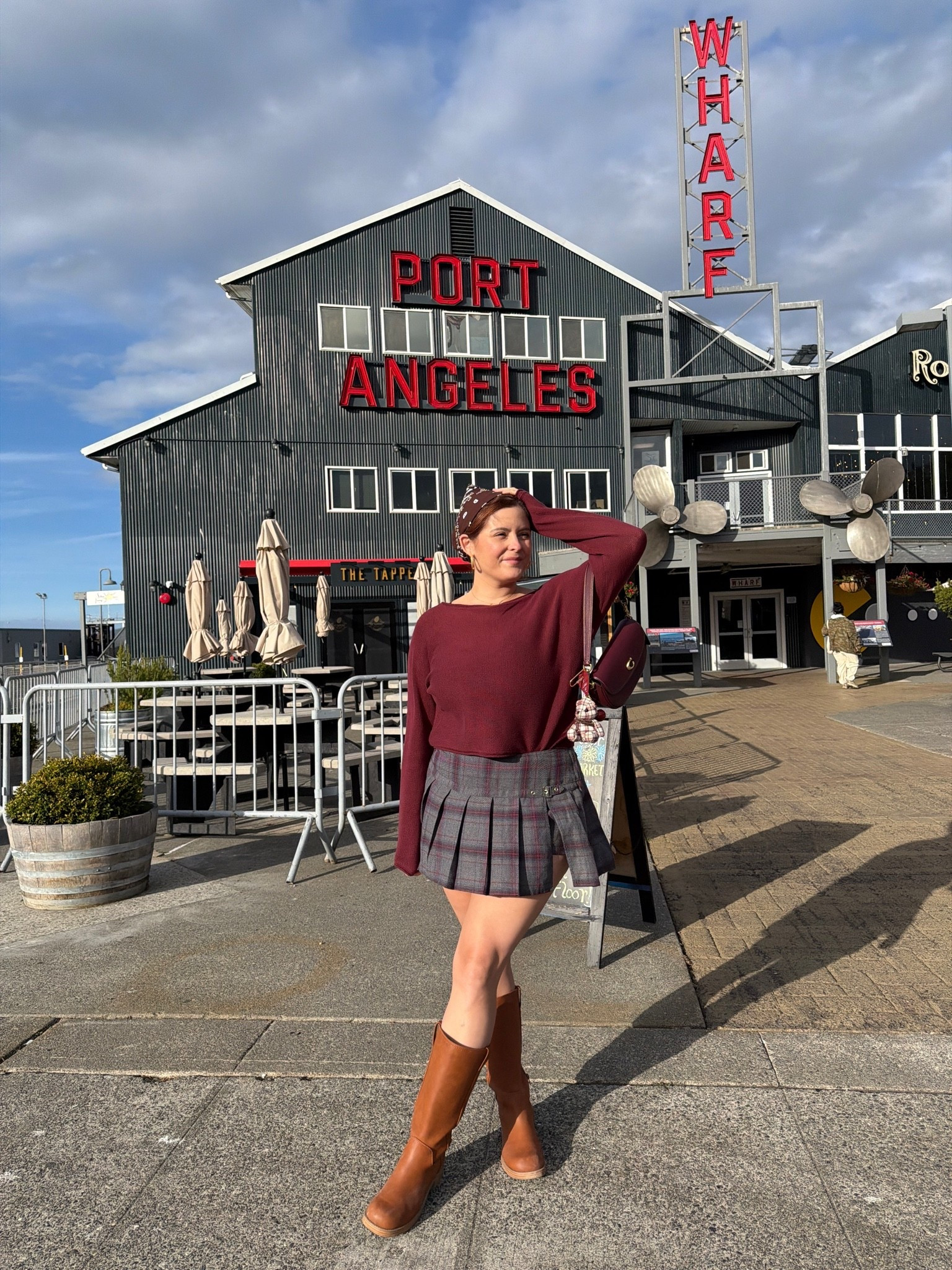 Fall outfit mini plaid skort off the shoulder long sleeve top

#walmartpartner #walmartstyle @Walmart

#LTKMidsize #LTKSeasonal #LTKPetite