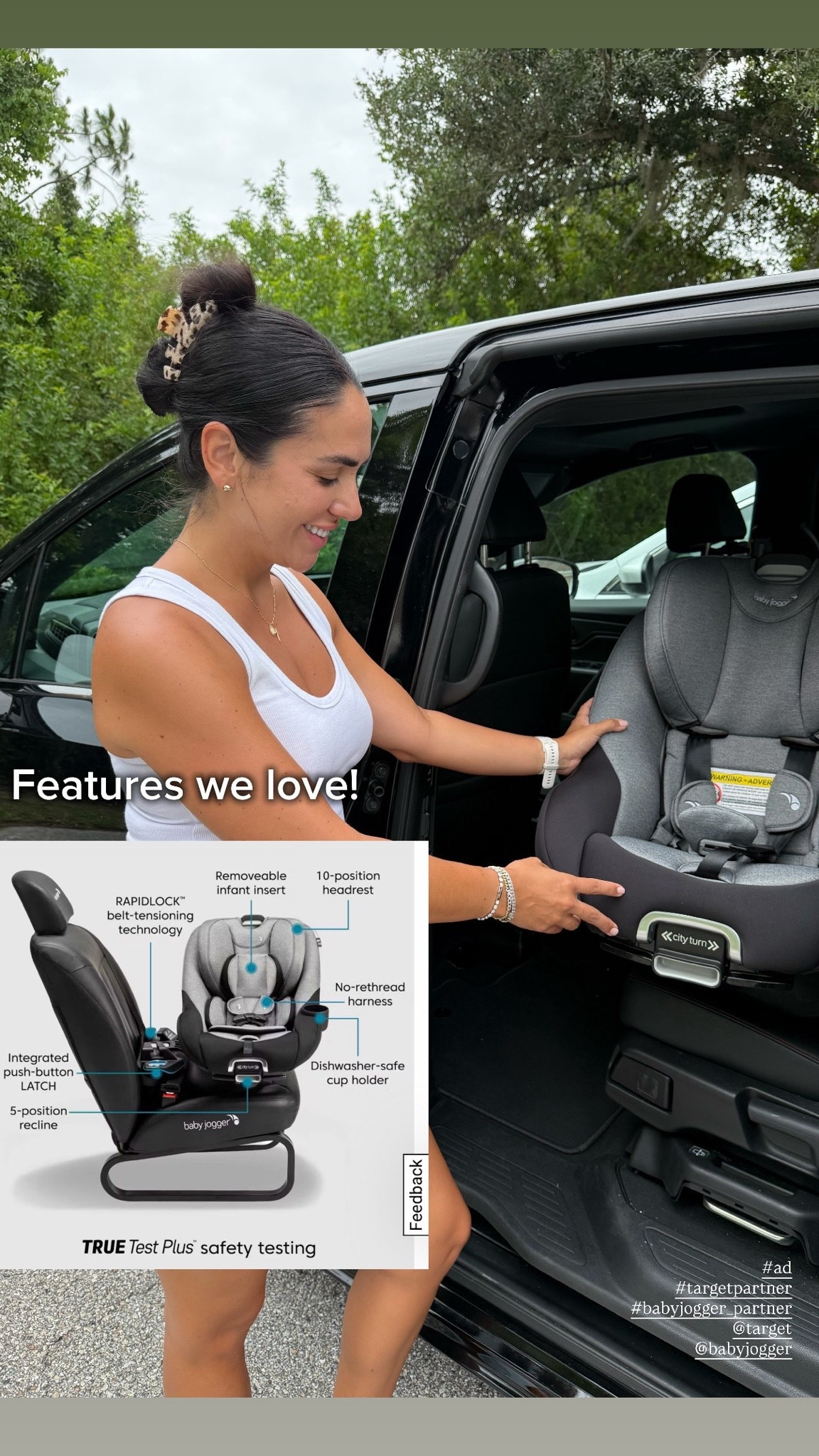 #AD If you don’t know about this car seat you should! @Babyjogger changed the game with their Baby Jogger City Turn Rotating Convertible Car Seat. No longer is it difficult to get our babies into the car. This car seat actually brings your child 10 inches closer and almost ""delivers"" them out to you, so you don't have to strain your back to reach them. @target runs just got a whole lot easier! Shop here: https://on.ltk.com/+X1jEyr7uXYTgQYVb5nWRiQ
#BabyJogger_Partner #TargetPartner

#LTKmomlife #LTKBaby #LTKSaleAlert