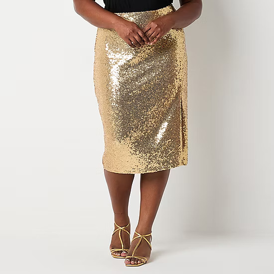 Premier Amour Sequin Womens Plus Midi Pencil Skirt | JCPenney