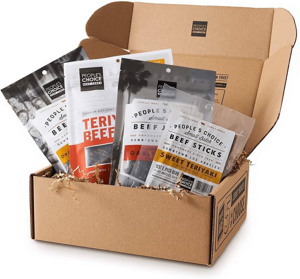 People's Choice Beef Jerky - Jerky Box - Sweet Tooth - Unique Gift for Men - Protein Snacks Milit... | Amazon (US)