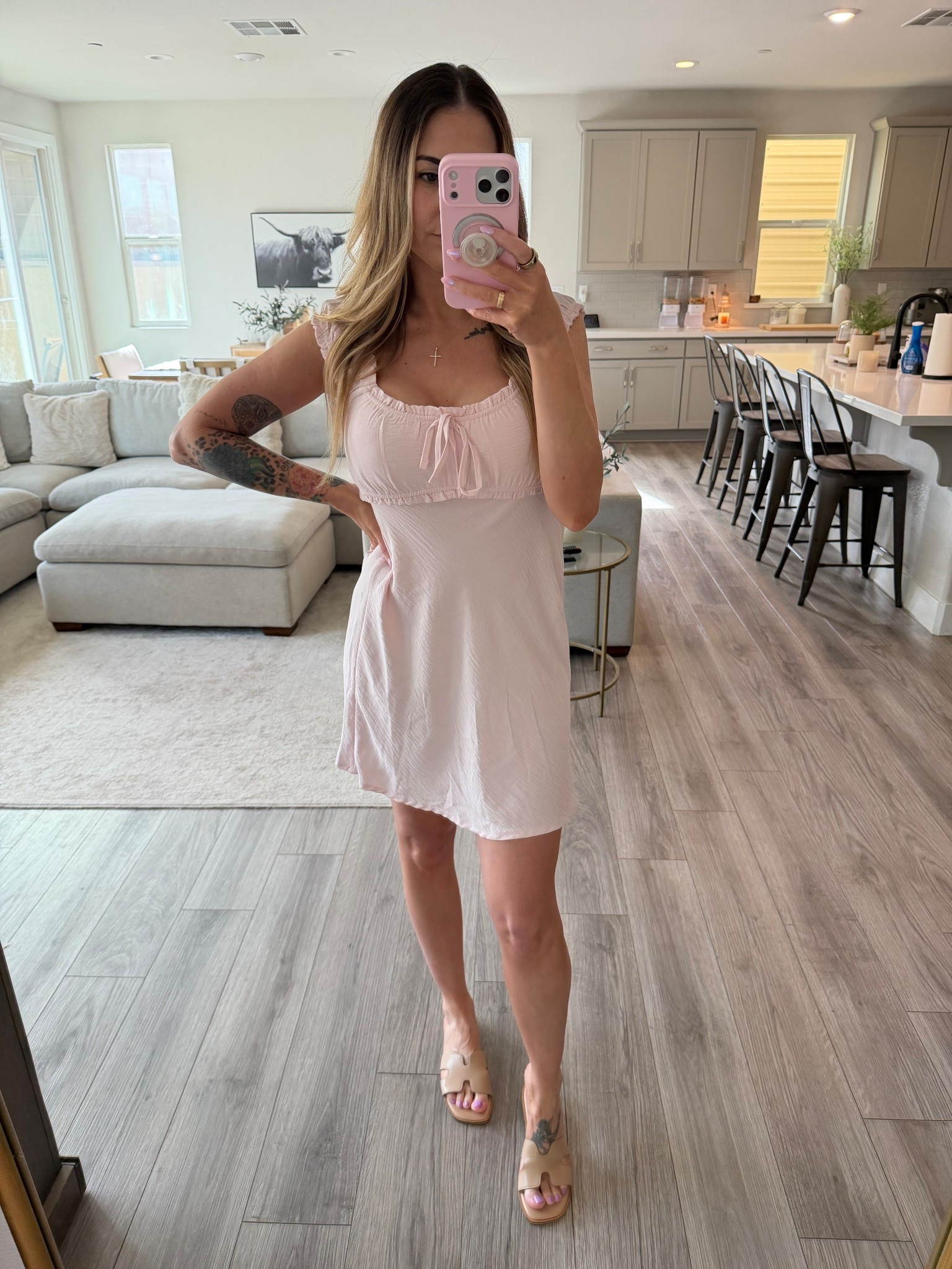 Perfect little pink dress for spring time! I’m wearing a size small  

#LTKgrwm #LTKmomlife #LTKootd