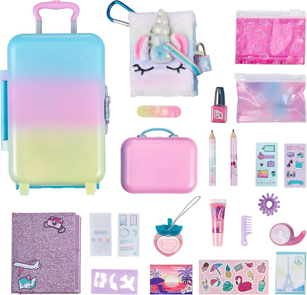 REAL LITTLES Unicorn Travel Pack with Toy Suitcase, Carry Bag, Unicorn Journal and 15 Surprise To... | Amazon (US)