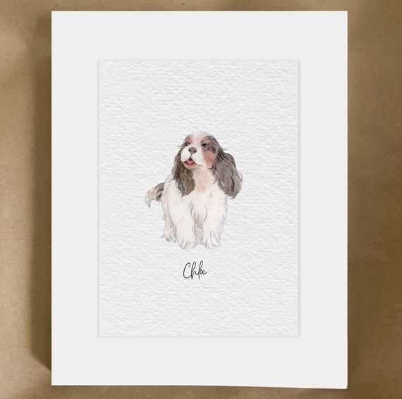 Mini Custom Watercolor Pet Portrait Dog Portraits From - Etsy | Etsy (US)
