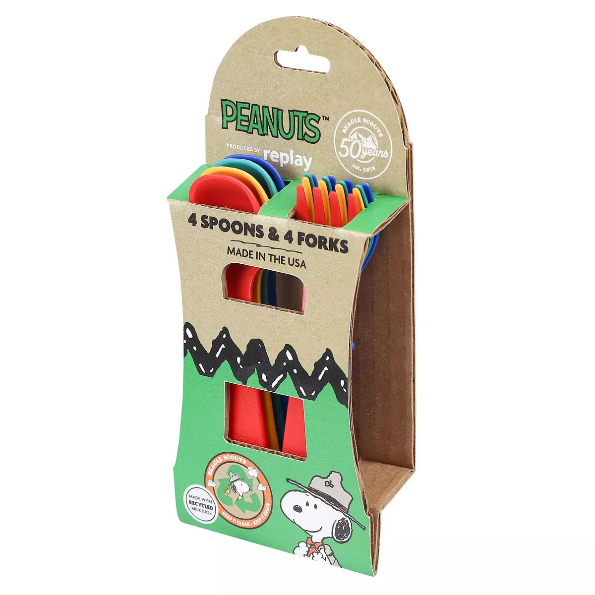 Re-Play Peanuts Beagle Scout Collection Camp Snoopy 8-Pack Utensil Set | Kohl's