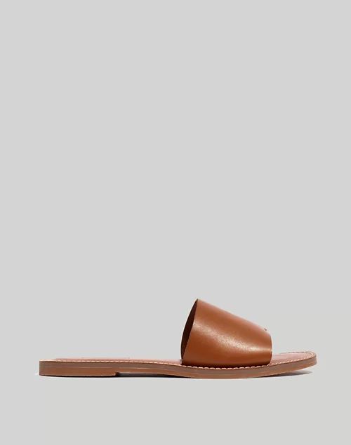 The Boardwalk Post Slide Sandal in Leather | Madewell
