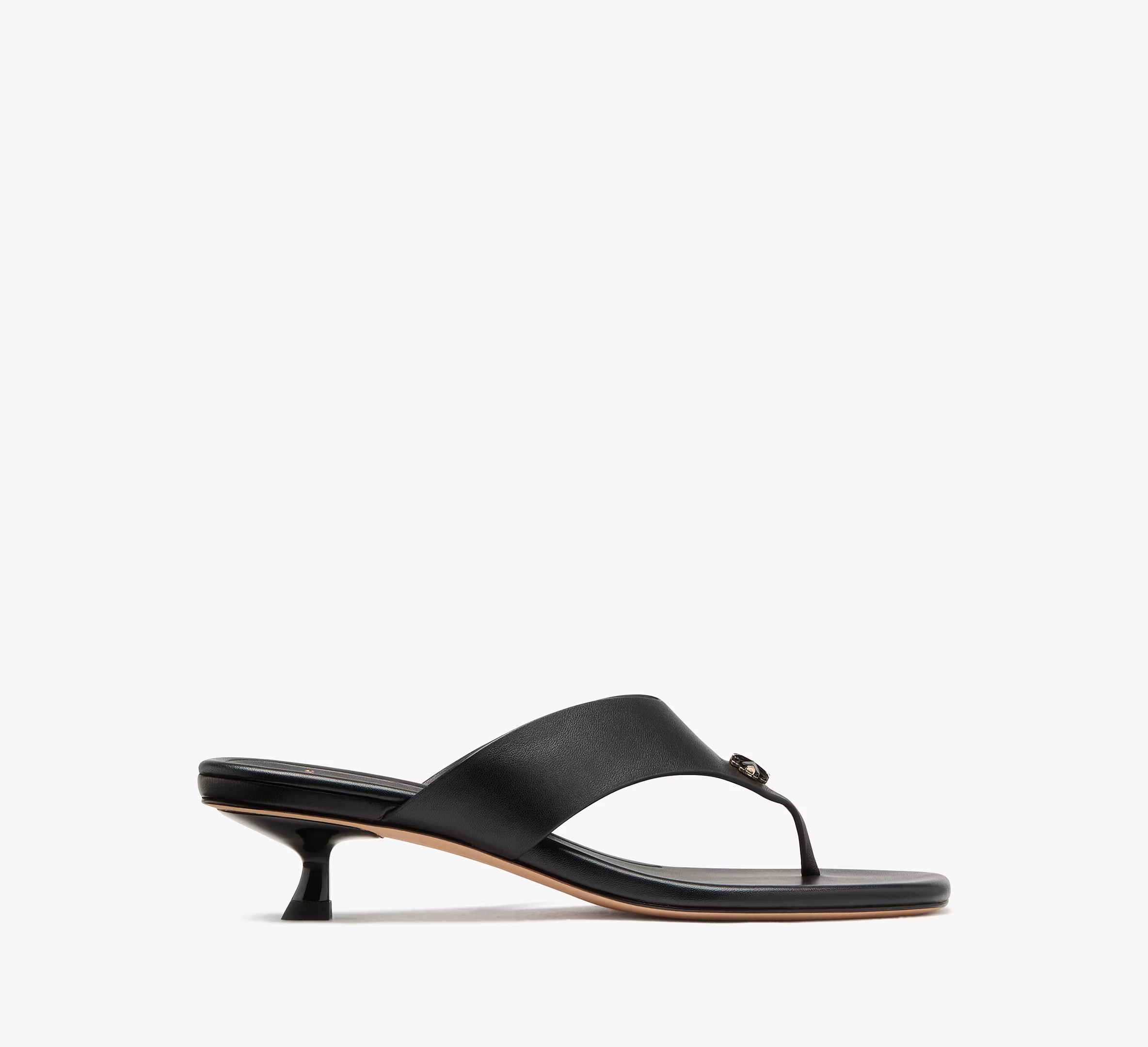 Kate Spade Flower Kitten Heel Sandals, Black - 9.5 | Kate Spade (US)