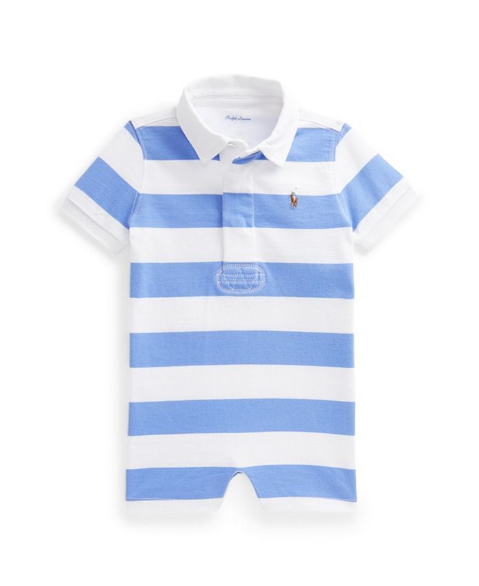 Polo Ralph Lauren Baby Boys Striped Cotton Rugby Shortall & Reviews - All Baby - Kids - Macy's | Macys (US)