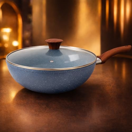 Frigideira Wok Verona com Indução e Revestimento Cerâmico e Tampa de Vidro Funda Antiaderente ... | Amazon (BR)
