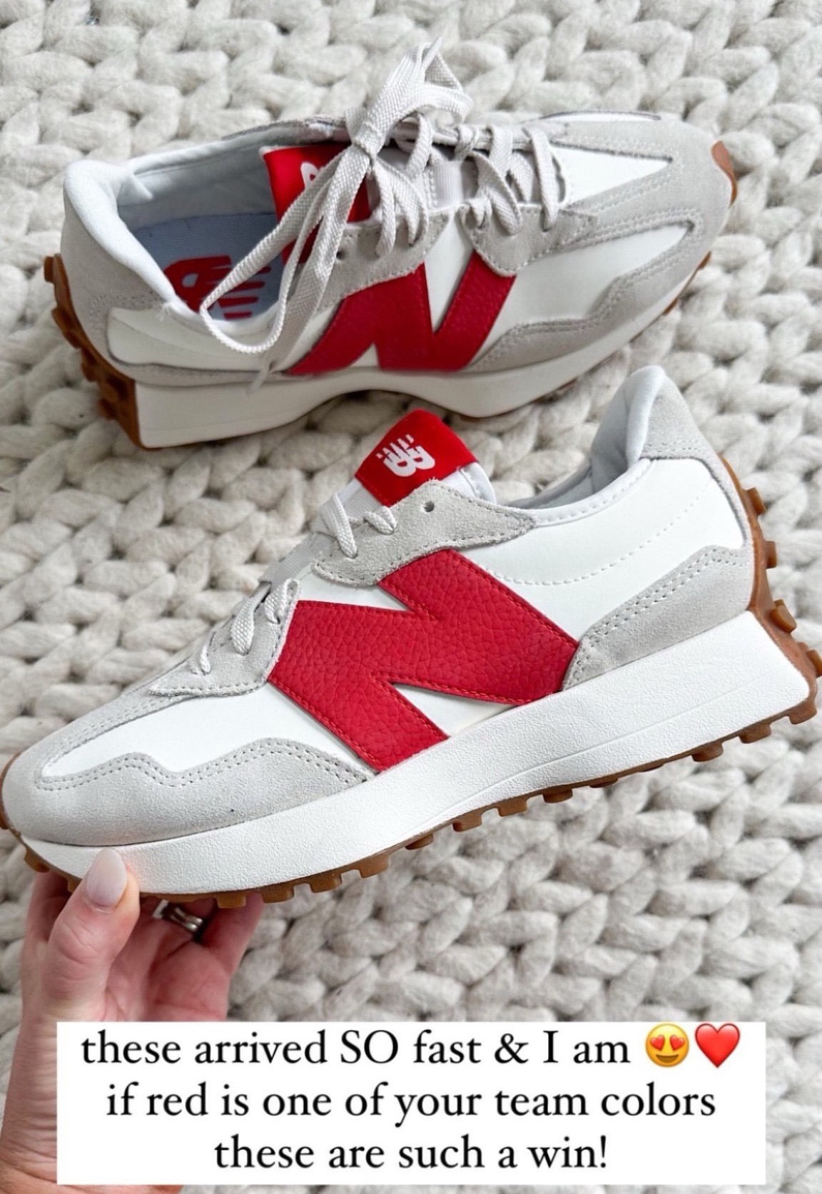 these arrived so fast and I am 😍❤️ if red is one of your team colors, these are such a win!

#LTKStyleTip #LTKActive #LTKShoeCrush