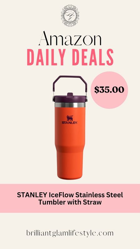 Amazon Daily Deals - STANLEY IceFlow Stainless Steel Tumbler with Straw 

#LTKsalealert #LTKActive #LTKfitness