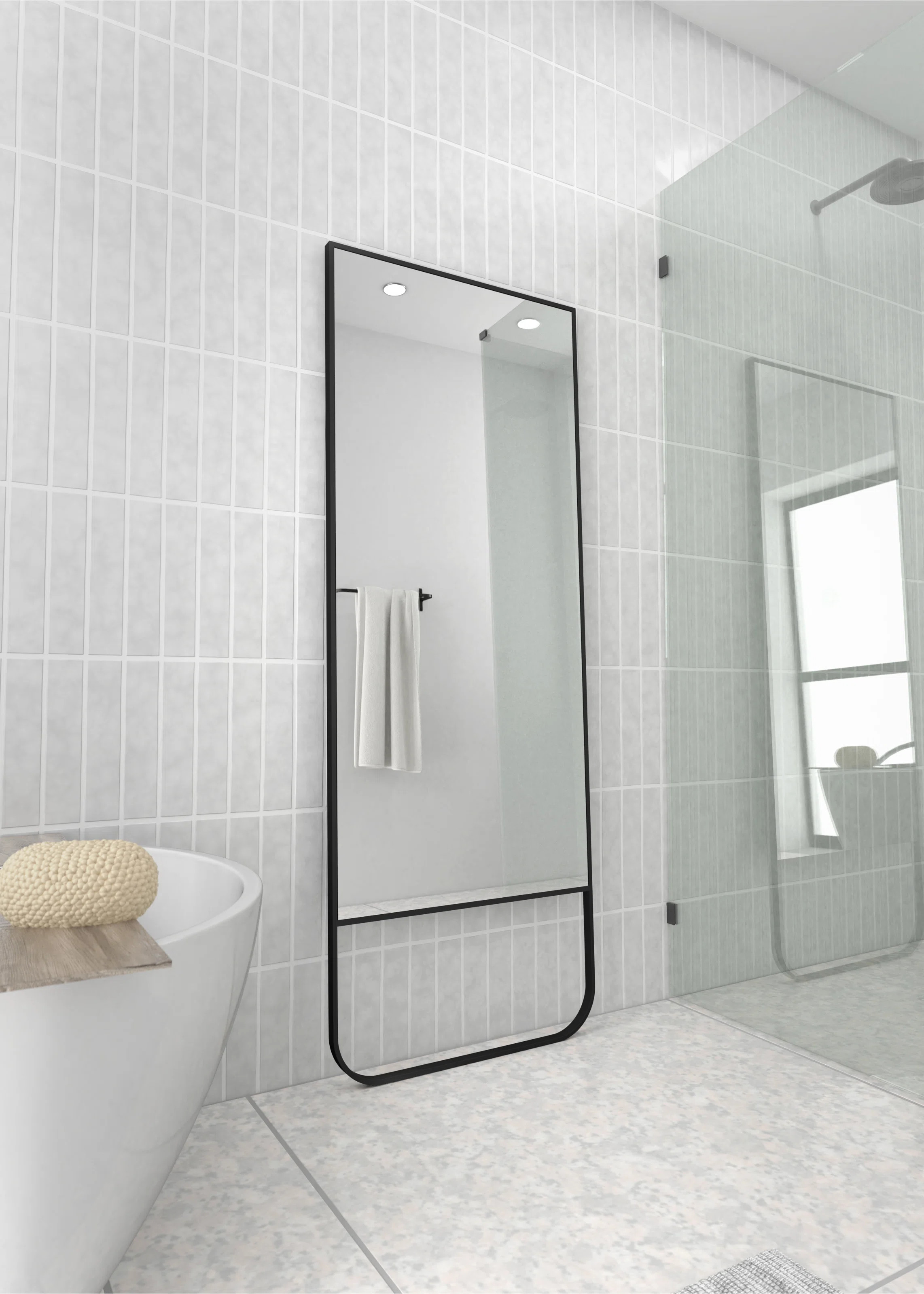 Black Modern Full Length Mirror | Wayfair North America