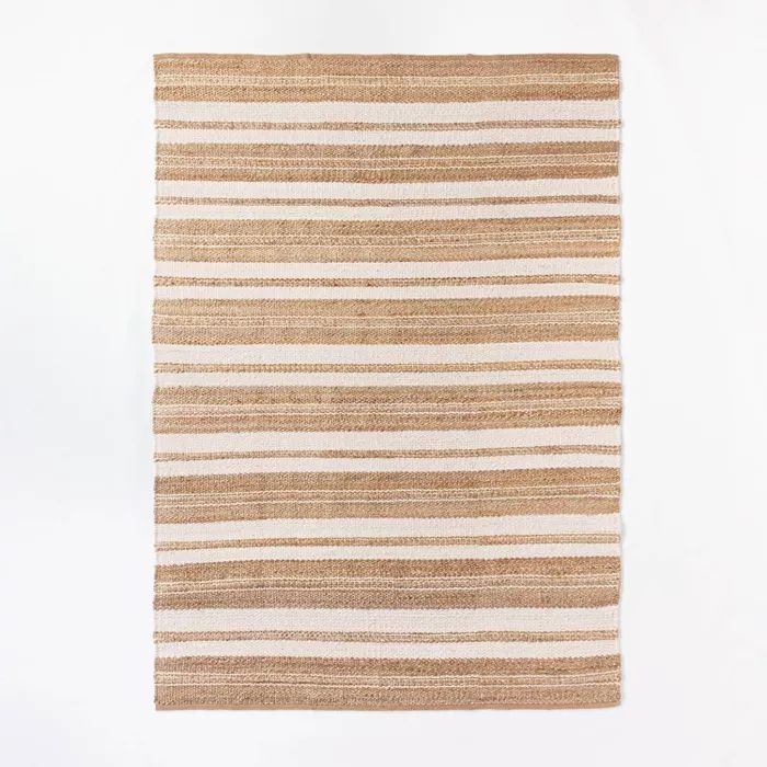 Riverton Hand Woven Striped Area Rug Tan - Threshold™ designed with Studio McGee | Target