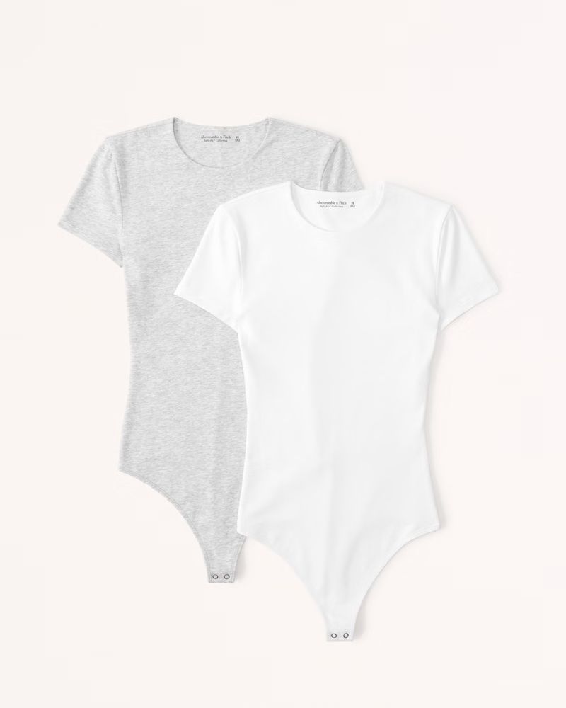 Women's 2-Pack Short-Sleeve Tee Bodysuits | Women's Tops | Abercrombie.com | Abercrombie & Fitch (US)
