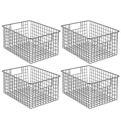 mDesign Bath Metal Storage Organizer Basket - 4 Pack | Target