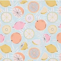 Leafy Citrus Fabric, Fruits 100% Cotton, Apparel Fabric By The Yard, Accessories | Etsy (US)