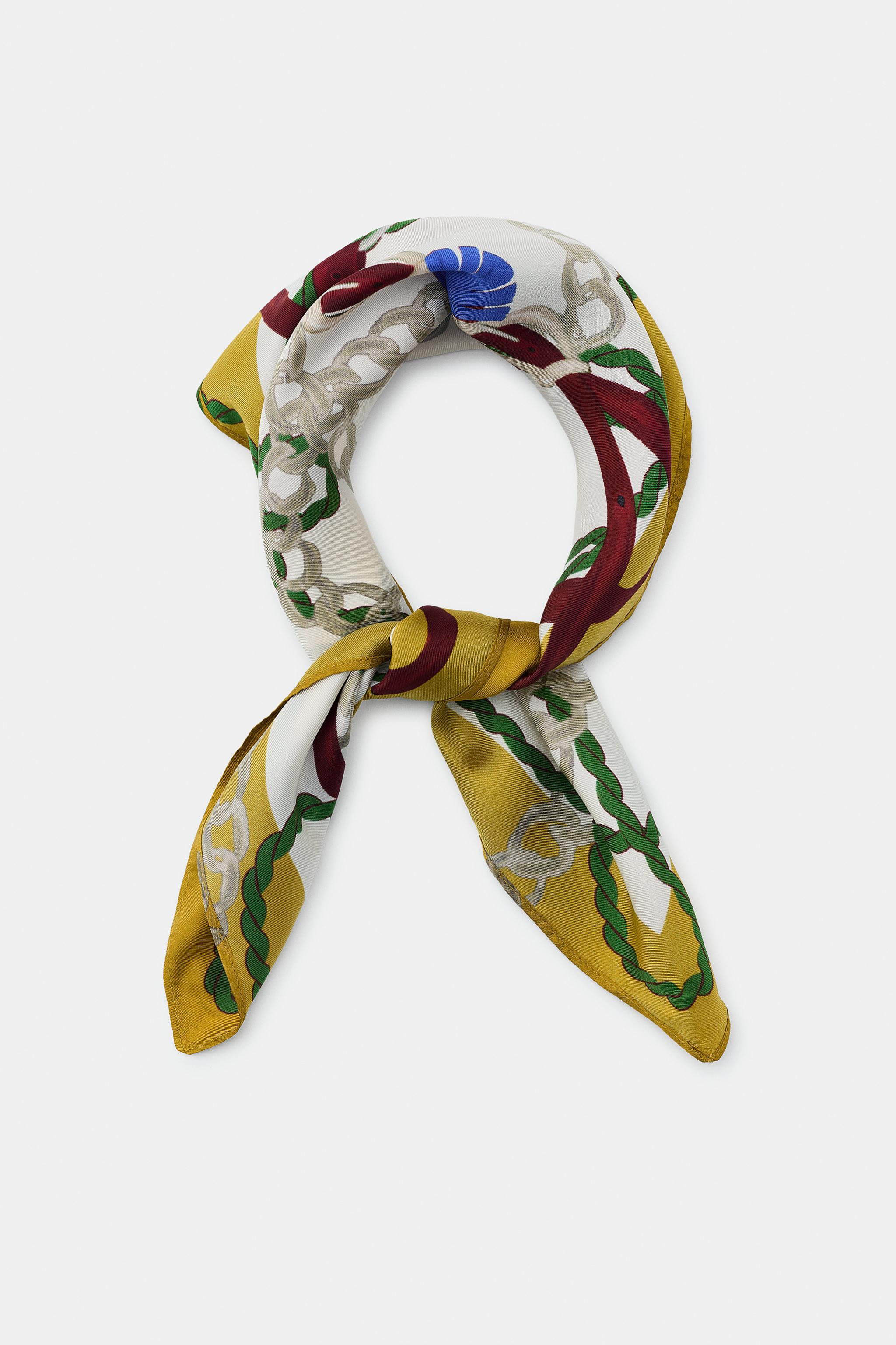 100% SILK PRINTED SCARF | Zara US