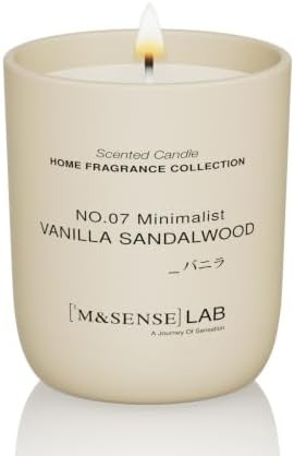 M&SENSE Natural Soy Candle| Vanilla Sandalwood | 5.3 oz | Mini Scented Candles for Relaxation,Med... | Amazon (US)