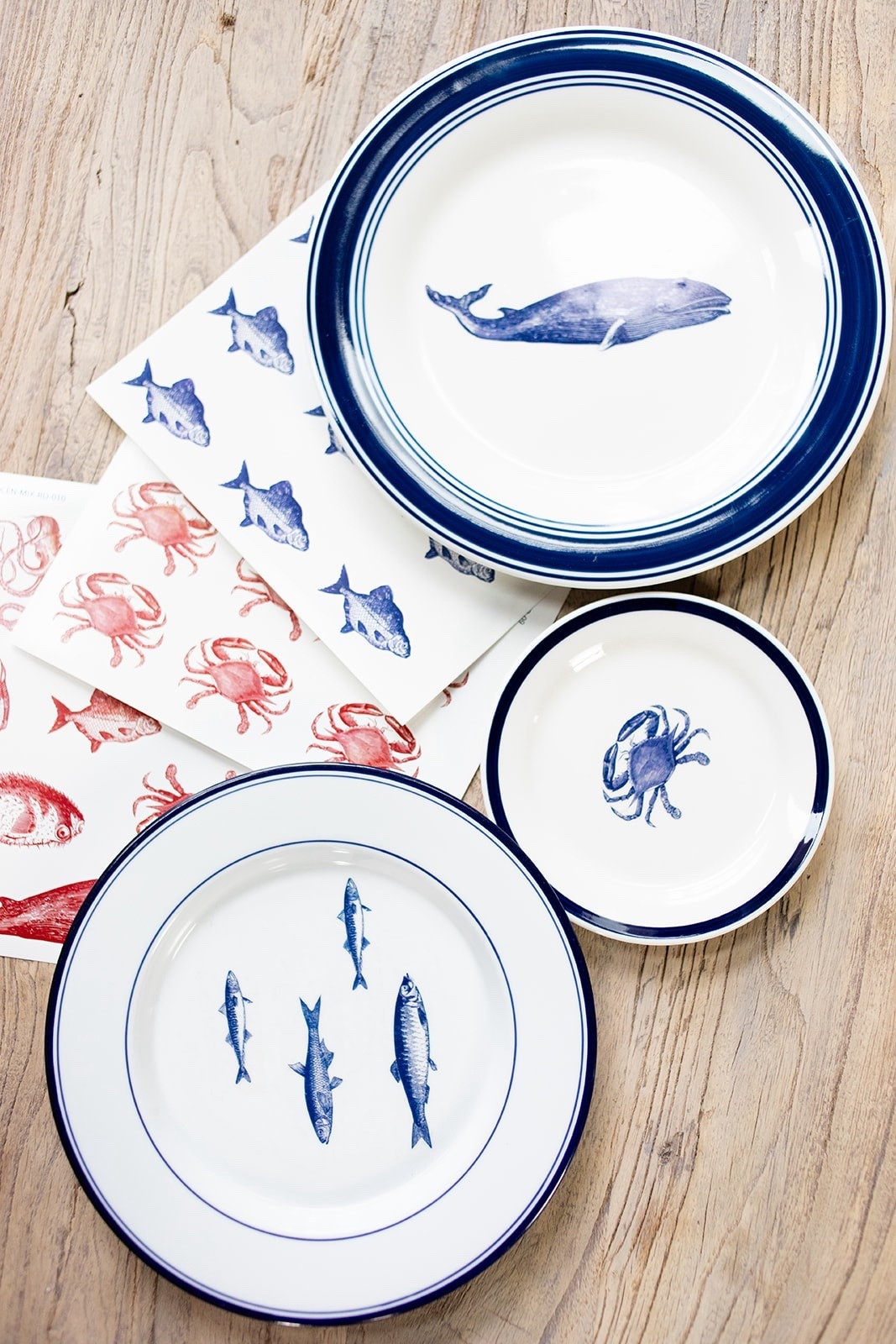 Thrifted plate DIY using home tattoos for a custom coastal look. Blue and white summer dishes, designer look for less, easy thrift flip, coastal decor, Fourth of July table, budget-friendly entertaining, vintage style plates, nautical kitchen decor.

#LTKSeasonal #LTKHome