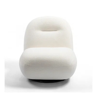 Luxury Modern Swivel Accent Chair, Tight Back Ice Flower Velvet Sofa Chair, Minimalist Style Comfy Single Cloud Chair Armless Cozy Chair for Living Ro | Wayfair North America