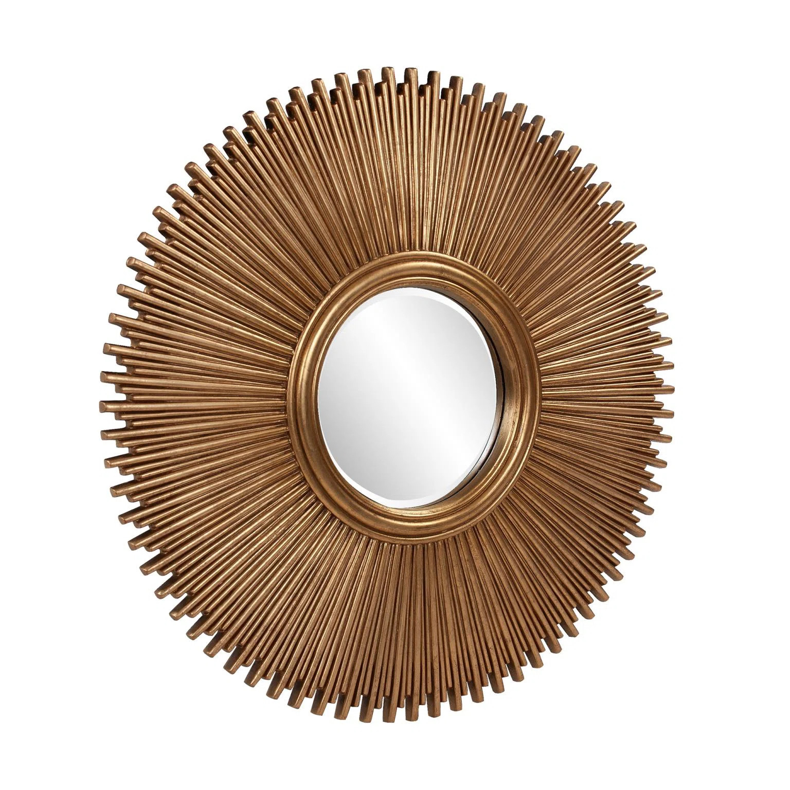 Round  Leaf Starburst Beveled Wall Mirror | Wayfair North America