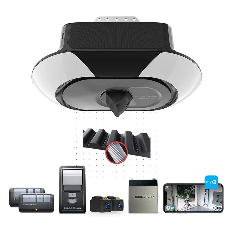 CHAMBERLAIN B6753T Secure View Garage Door Opener w/ LED Lights and Camera | Walmart (US)