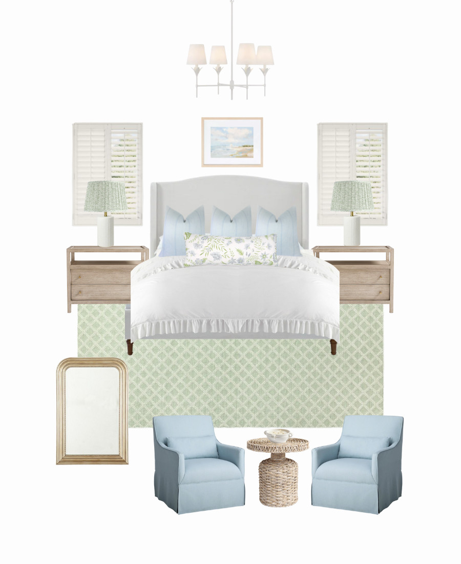 Affordable southern bedroom. Blue and green bedroom. Southern style. Southern interiors.  

 

#LTKHome