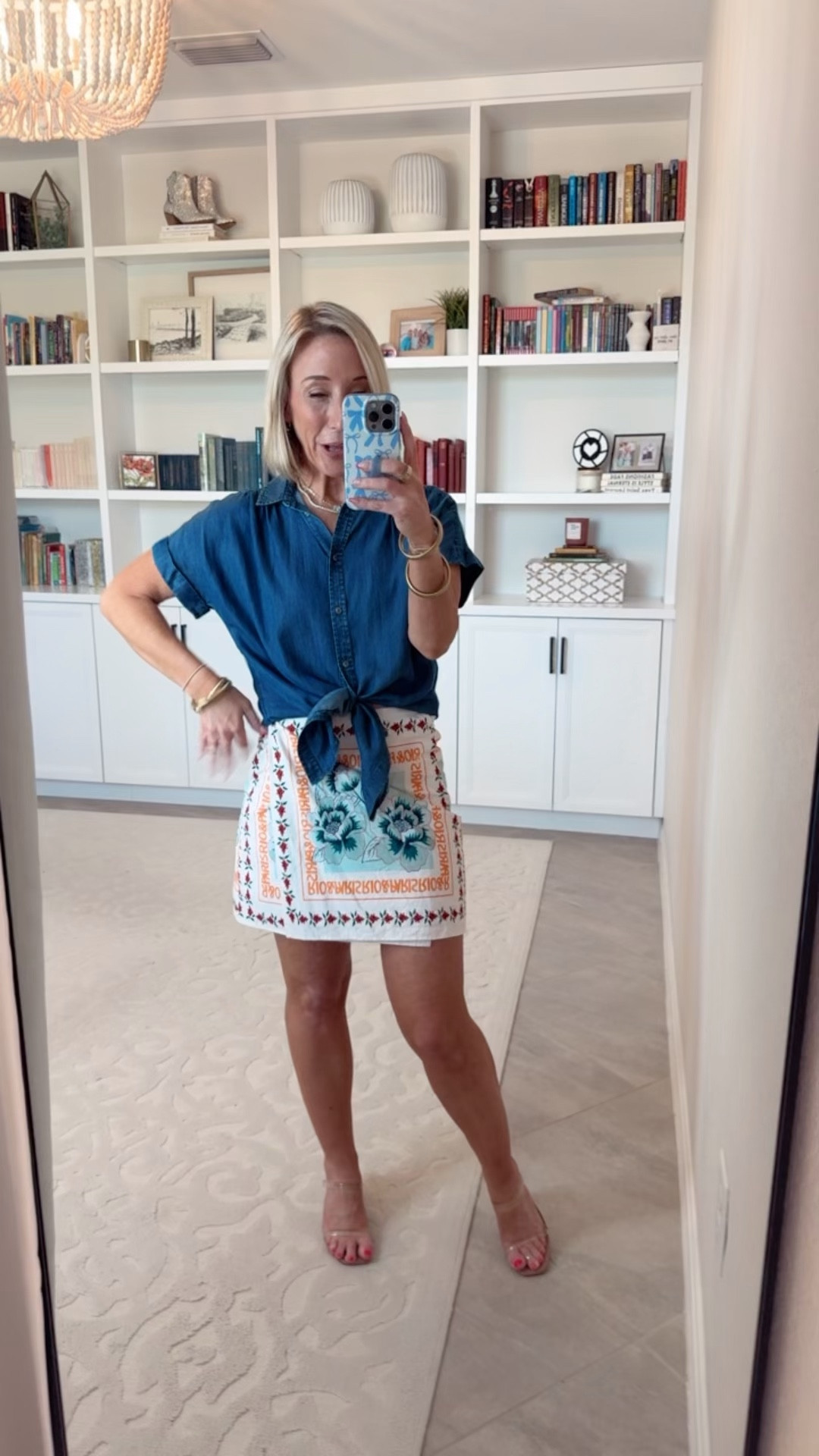 Walmart - new arrivals - part 2. Chambray Camp Shirt w/ Short Sleeves - size XS. $19.98. 4 colors. * floral wrap skirt - size medium, but needed a small

 

#LTKOver40 #LTKSeasonal