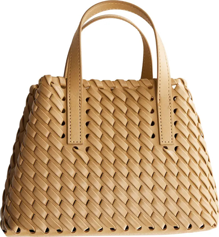 MANGO Lattice Effect Faux Leather Satchel | Nordstrom | Nordstrom