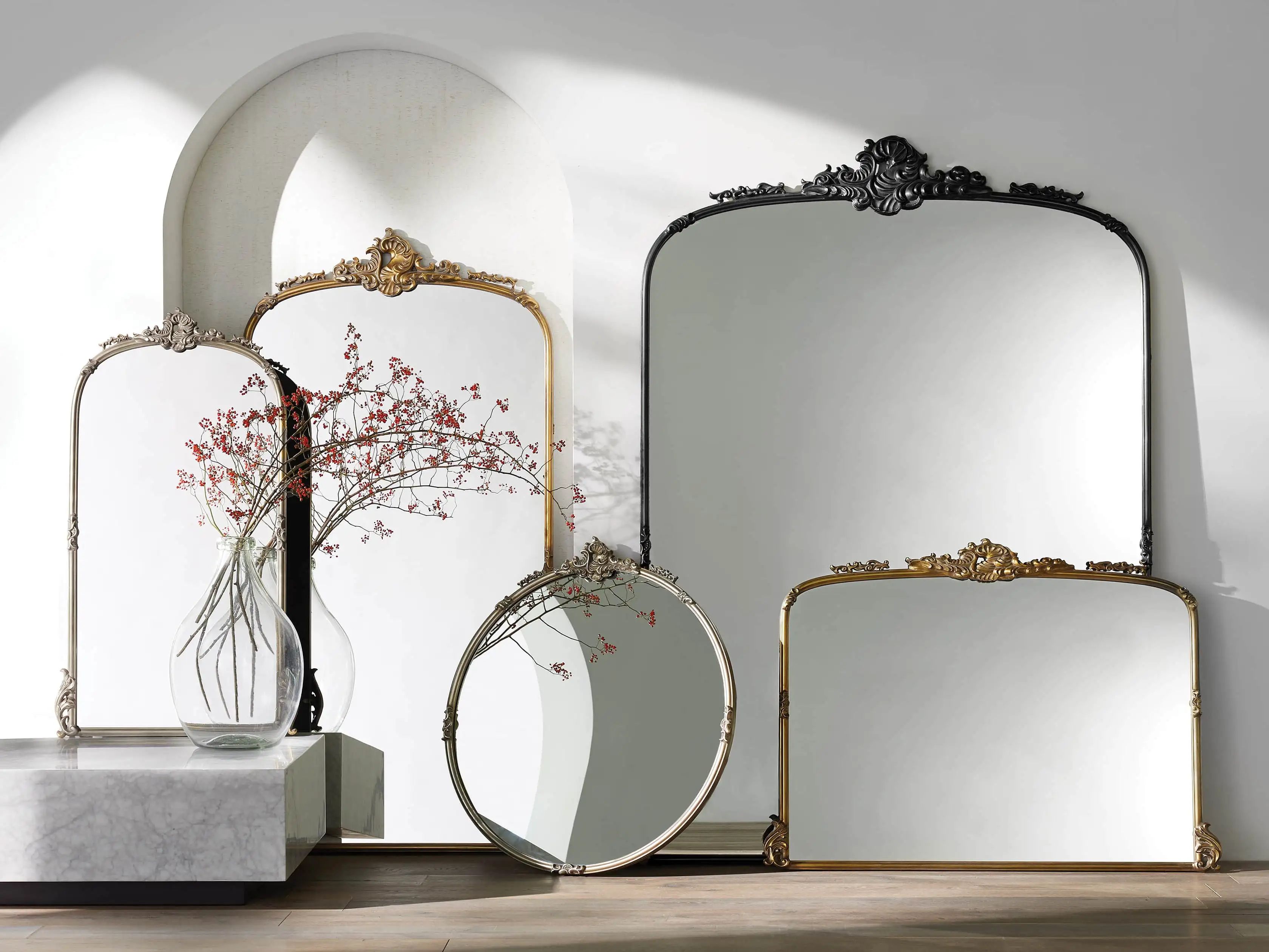Amelie Grand Floor Mirror in Black curated on LTK