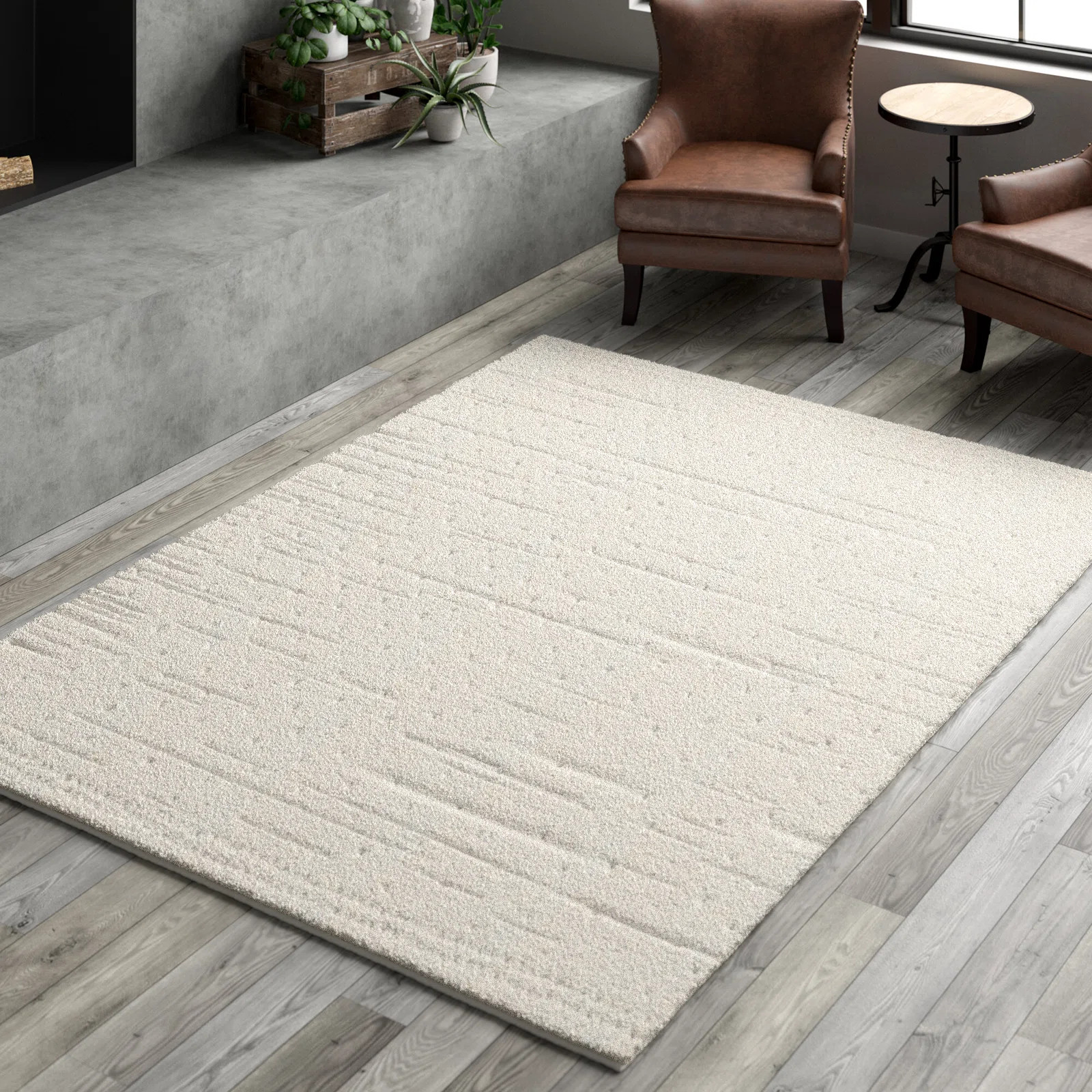 Athira Machine Woven Cream Area Rug | Wayfair North America
