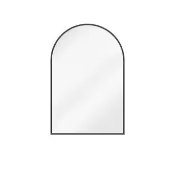 BEAUTYPEAK 24-in W x 35.8-in H Arch Black Framed Wall Mirror | Lowe's