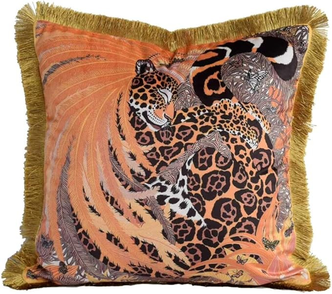 VenusL Tassels Double-Sided Velvet Throw Pillow Covers,Horse,Saddle,Carriage,Knightship,Knight& S... | Amazon (US)