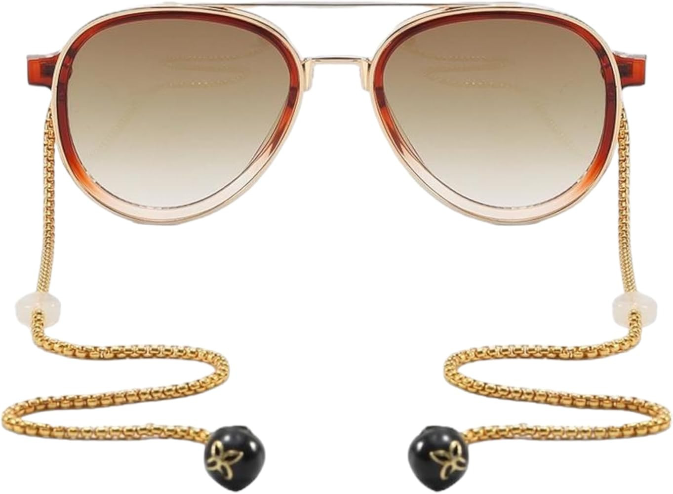 Loom&Pearl Armless Chain Festival Sunglasses with Non-Slip Holds on Ears | Amazon (US)