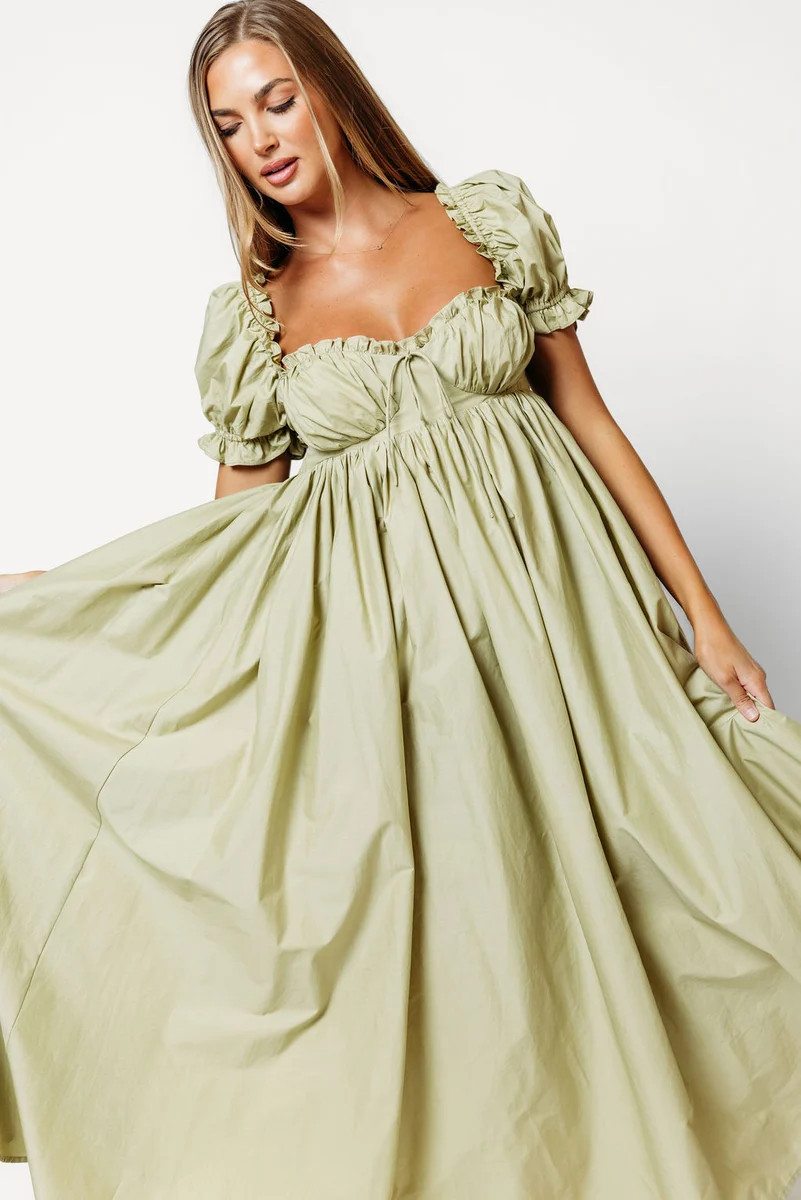 Olivia Maxi Dress in Dusty Sage- Bump Friendly *9/28 PRE-ORDER* | Worth Collective