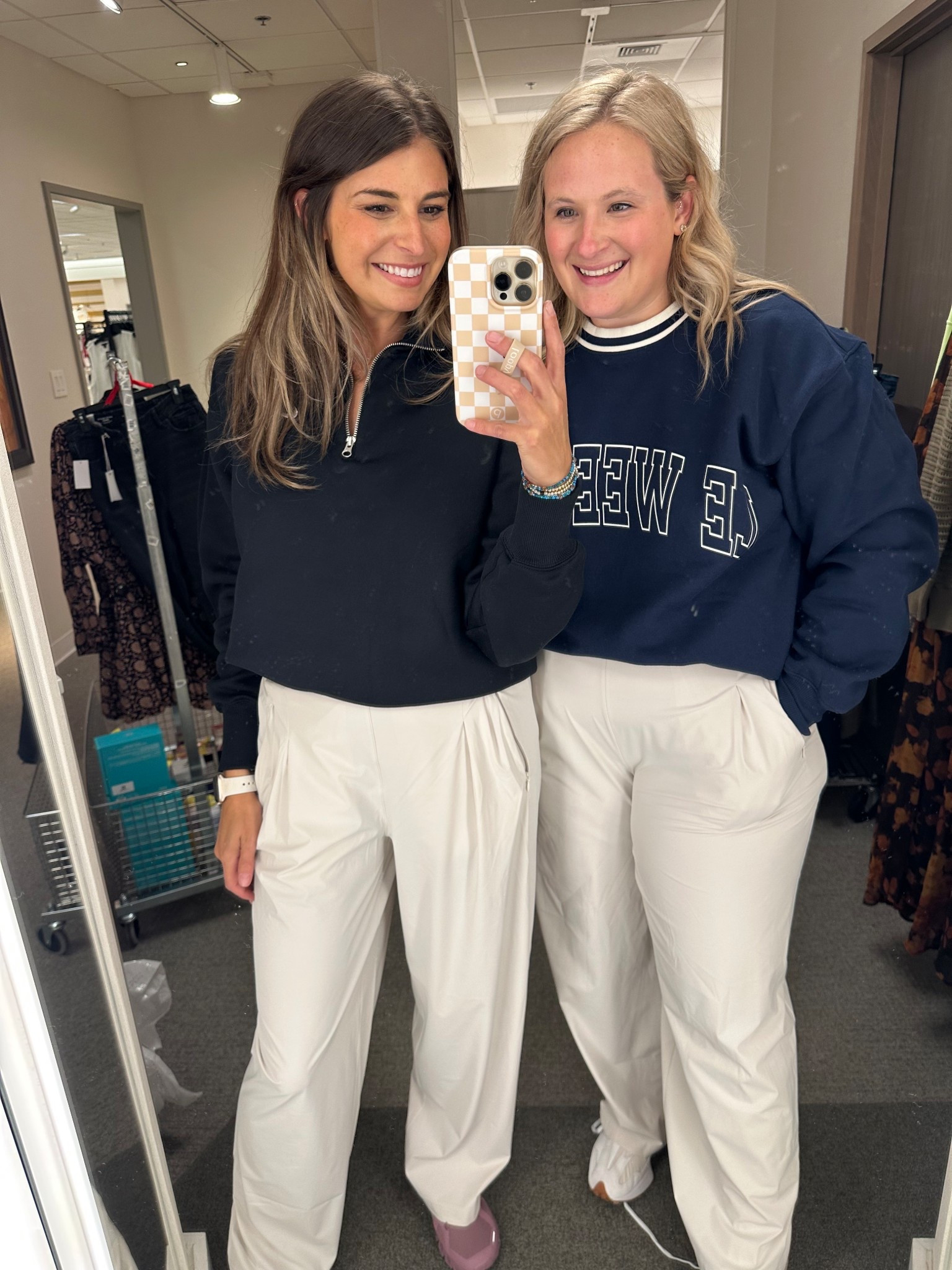 Athleisure from Nordstrom sale - yes please! These zella pants are true to size and we love a sweatshirt that says le weekend ! 