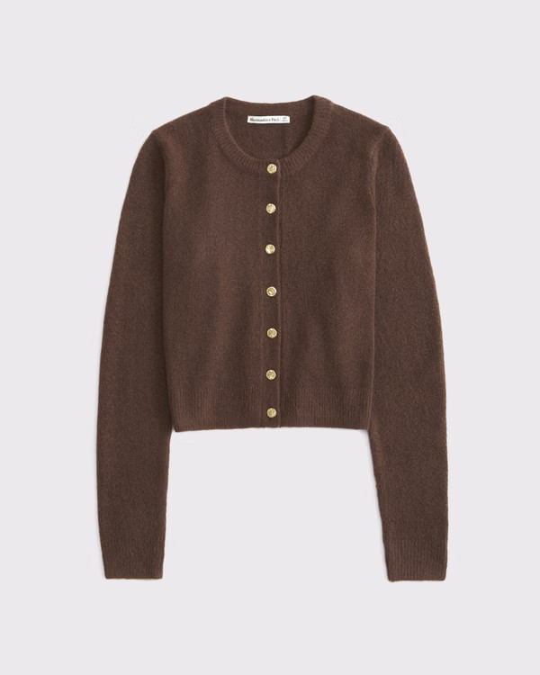 Women's Shrunken Crew Cardigan | Women's New Arrivals | Abercrombie.com | Abercrombie & Fitch (US)