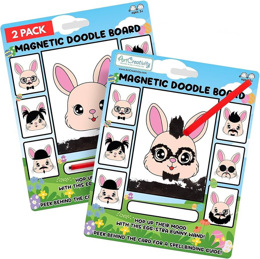 ArtCreativity Easter Magnetic Drawing Bunny - 2 Pack - Vintage Retro Toys, Easter Basket Stuffers... | Amazon (US)