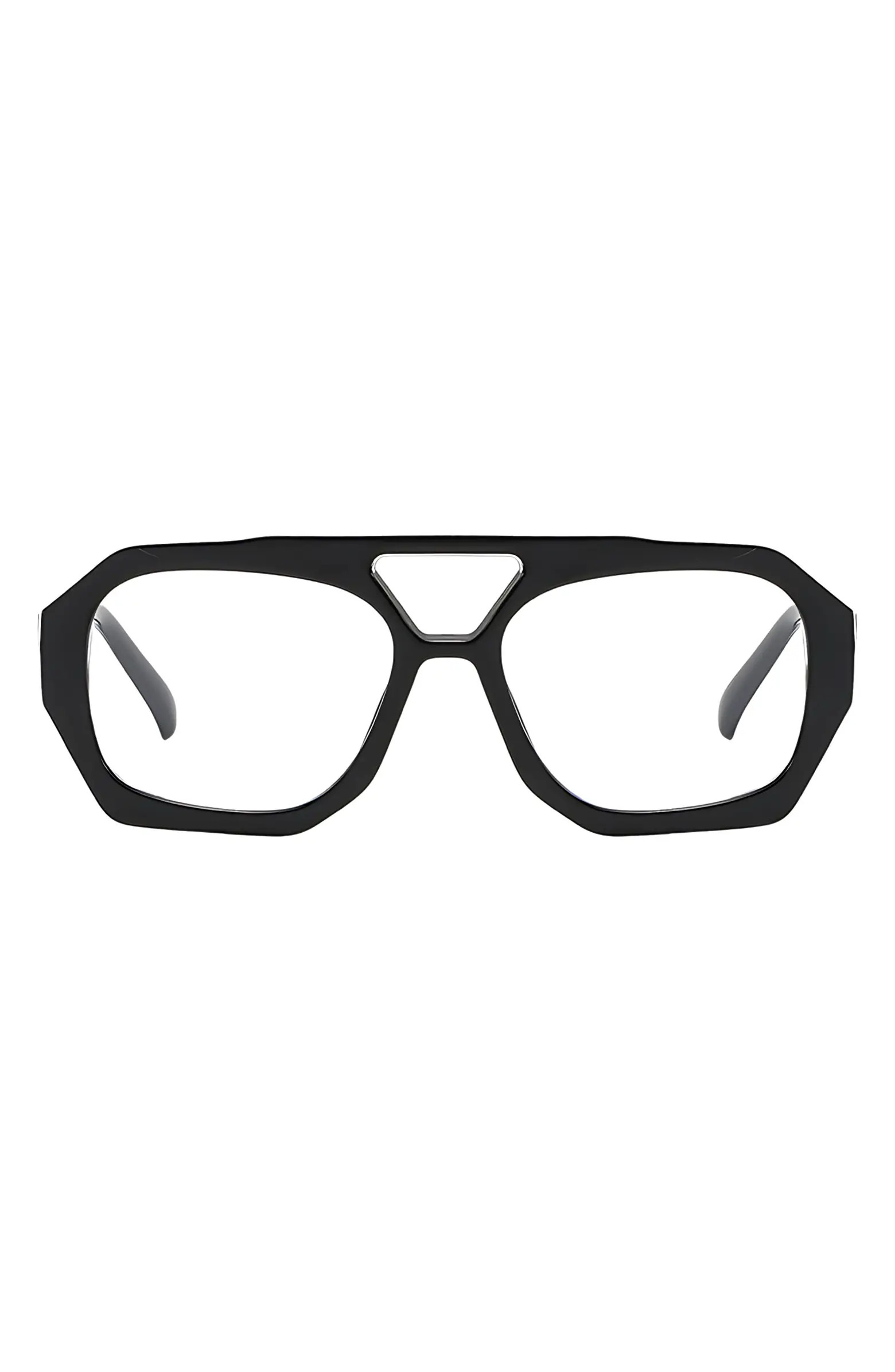 Fifth & Ninth Sutton 57mm Aviator Blue Light Blocking Glasses | Nordstrom | Nordstrom