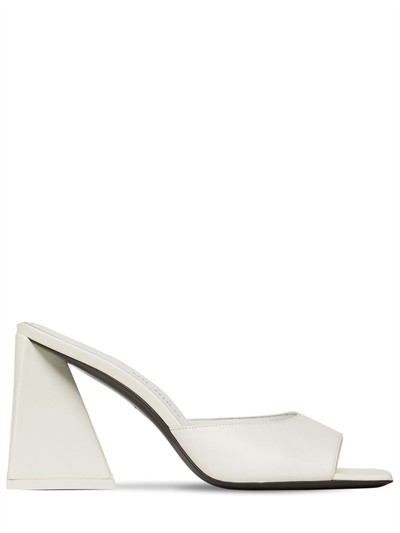 The Attico - 85mm devon leather mules - White | Luisaviaroma | Luisaviaroma