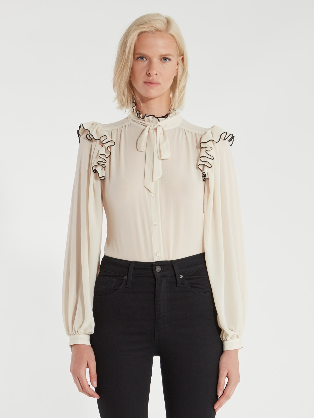 The Silk Secretary Blouse | Verishop