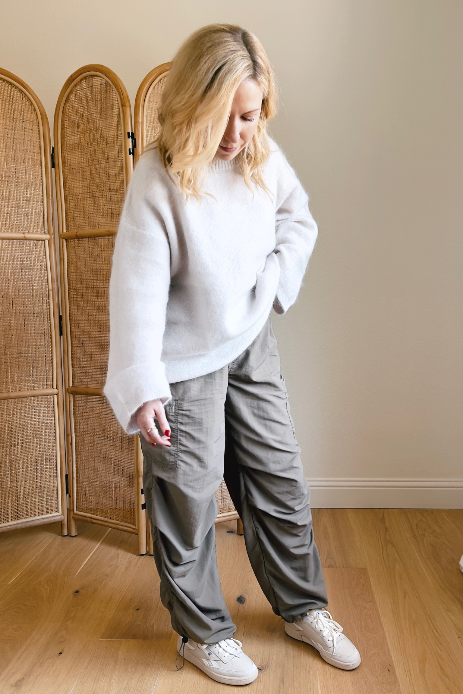 Wearing a new @Reebok Club C style today with a cozy outfit. I love how this specific pair is a neutral alternative to a white sneaker, and how it adds the perfect vintage sneaker vibe and cool factor to this look. I’ve linked these and a few other really cool color ways from @dsw. Recommend a half size up in these. Wearing an 8. #MyDSW #Ad #Reebok #LTKfind

#LTKshoecrush #LTKfindsunder100 #LTKstyletip