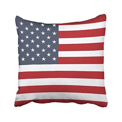 WinHome Decorative Patriotic American Flag Red White Blue Throw Pillow Covers Size 18x18 inches T... | Walmart (US)