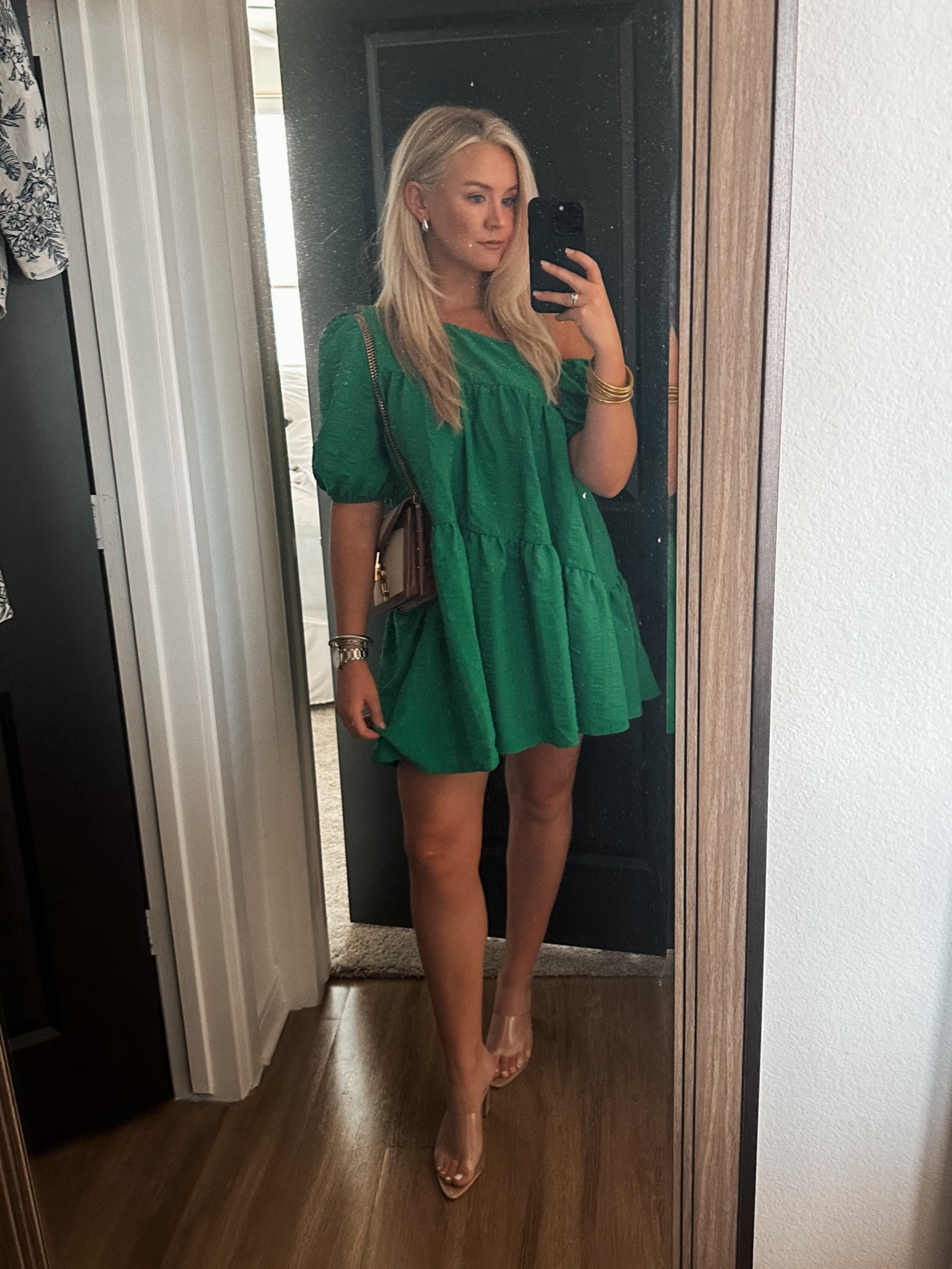 SHEIN dress size M
Green dress
Amazon heels 
Clear heels
Weekend outfit 

#LTKFindsUnder100 #LTKFindsUnder50 #LTKStyleTip