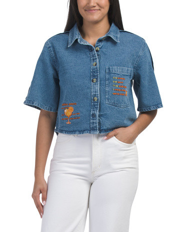 Denim Aperol Spritz Shirt | TJ Maxx