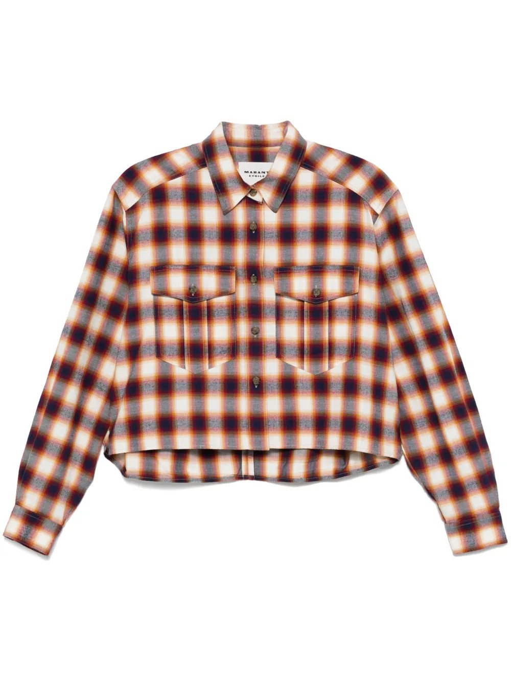 MARANT ÉTOILE Telina Cropped Shirt - Farfetch | Farfetch Global