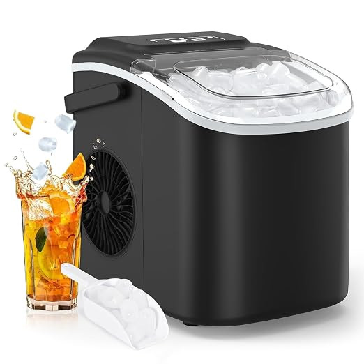 PALINTH Ice Maker Machine Counter top, 2 Sizes of Bullet Ice Machine, Self-Cleaning Ice Cube Make... | Amazon (UK)